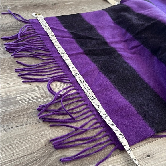 Talbots Purple and Black Cashmere Scarf new with tags - Picture 5 of 5